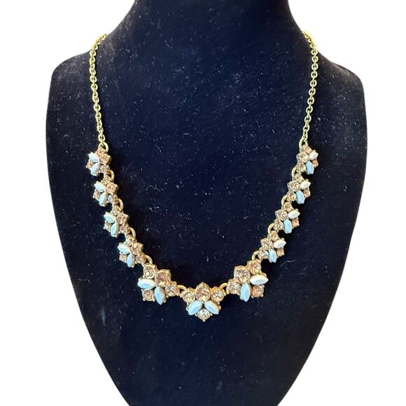 Francesca's Gold Necklace with Natural Tone Stones Adjustable 18” - Picture 2 of 6